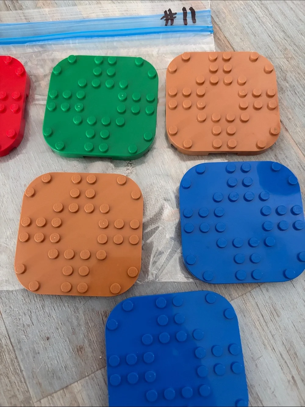 LEGO Plates LOT Pieces Baseplates 8x8 round edge lot of 9